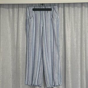 Flowy linen blend wide legged pants